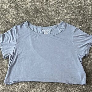 American Eagle Outfitters Blue Crop T-Shirt Short Sleeve